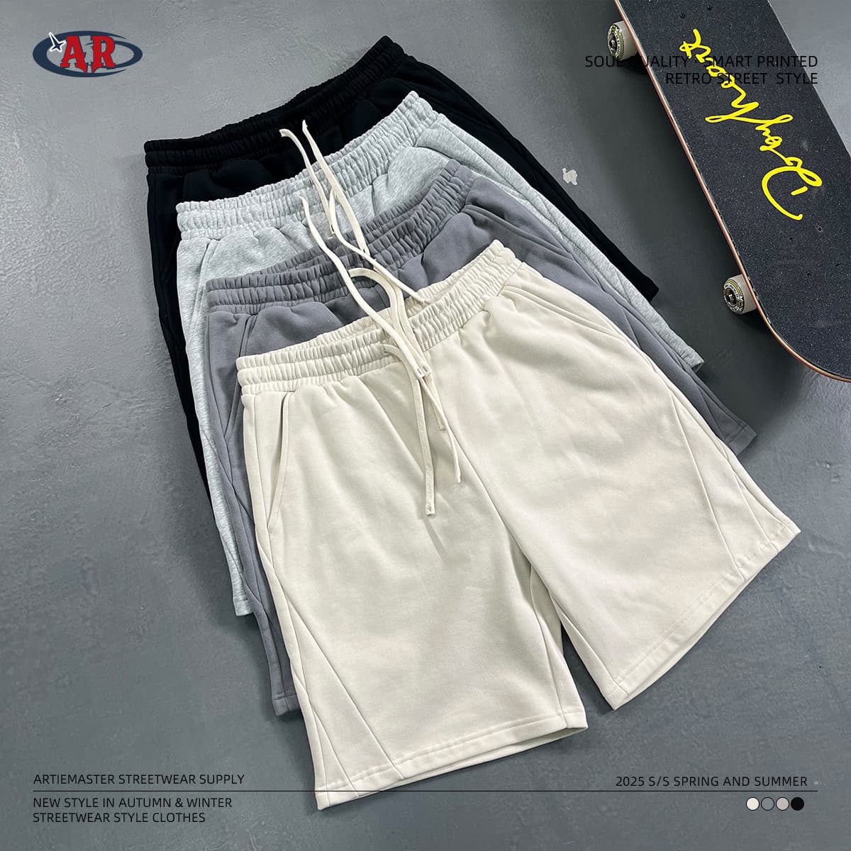 Men's Clothing Summer Splicing Men's Shorts Ins Fashion Brand Loose Casual Trendy Men's Shorts
