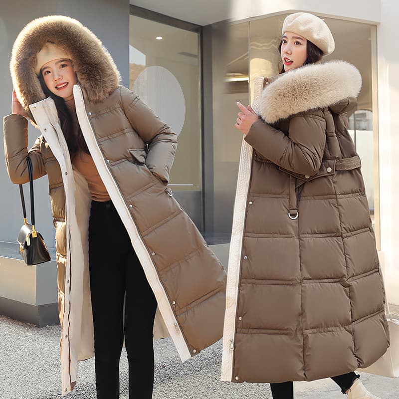 Winter Coats new style cotton-padded jacket mid-length knee-length Korean version loose thickened cotton-padded jacket trendy