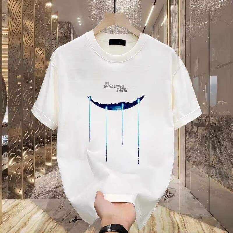 Men's Clothing Short-sleeved T-shirt Men's 2024 New Summer Pure Cotton Casual Top Fashionable Brand Loose All-match Round Neck Half-sleeved T-shirt