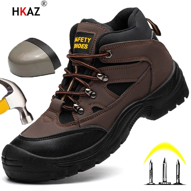 Anti-puncture Working Sneakers Women Indestructible Work Lightweight Men Safety Boots Shoes