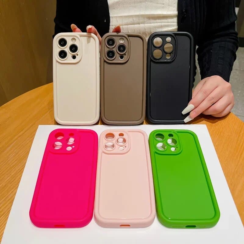 For 15 Cases on Candy Color Silicone Soft Case for IPhone 14 PLUS 11 12 Pro XS XR Max 13 15pro Camera Protection Cover