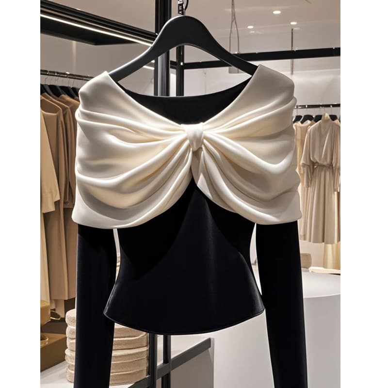 Women's Clothing New Autumn Tops, Cool And Elegant, High End And Chic,style, Black Waist Velvet Shirt