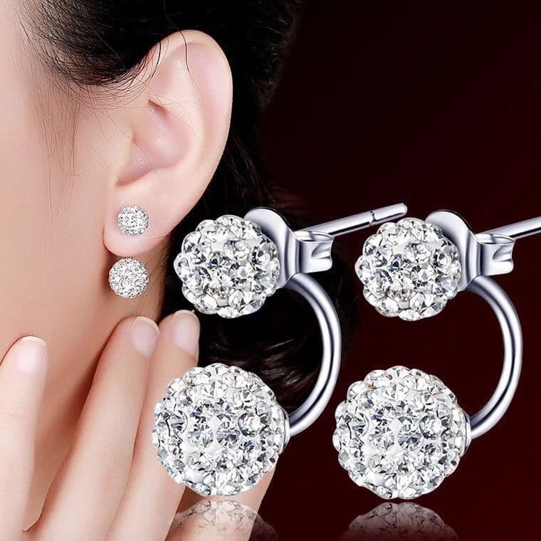 Earrings Crystal Ball Earrings Hypoallergenic Rhinestone Earrings