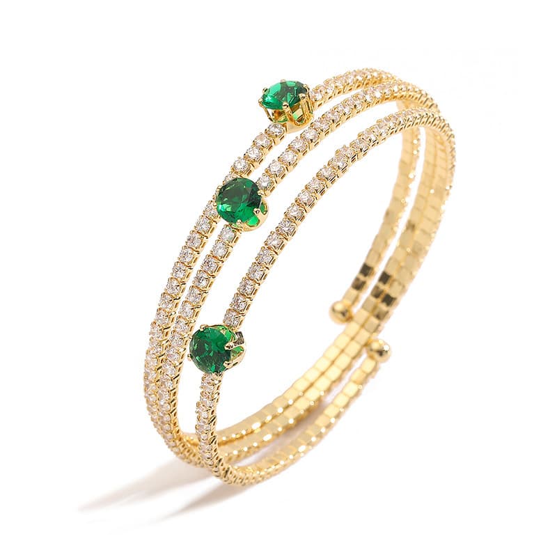Women's Jewelry Light Luxury High End Diamond Studded Irregular Multi Layer Bracelet Niche Design Hand Jewelry