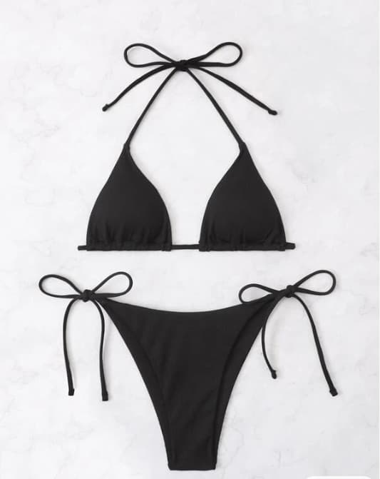 Women's Clothing Sexy Big Breast Bikini Small Fresh Swimsuit Female Gathered Slim Small Chest Split Swimsuit