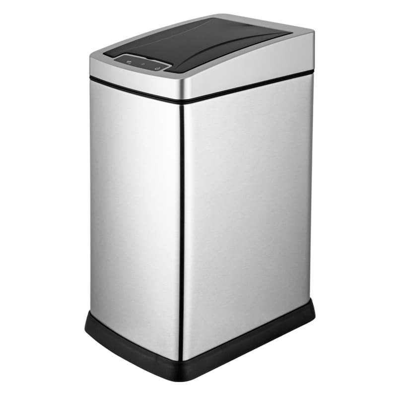 Household Cleaning Tools Rectangular Smart Sensor Trash Can Stainless Steel Household Trash Can Smart Trash