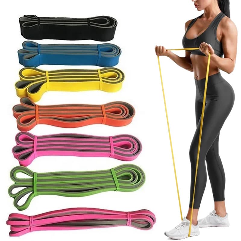 Two-tone Elastic Band 20-30 Lb Resistance Band Strength Training Pull-up Elastic Band Yoga Tension Band