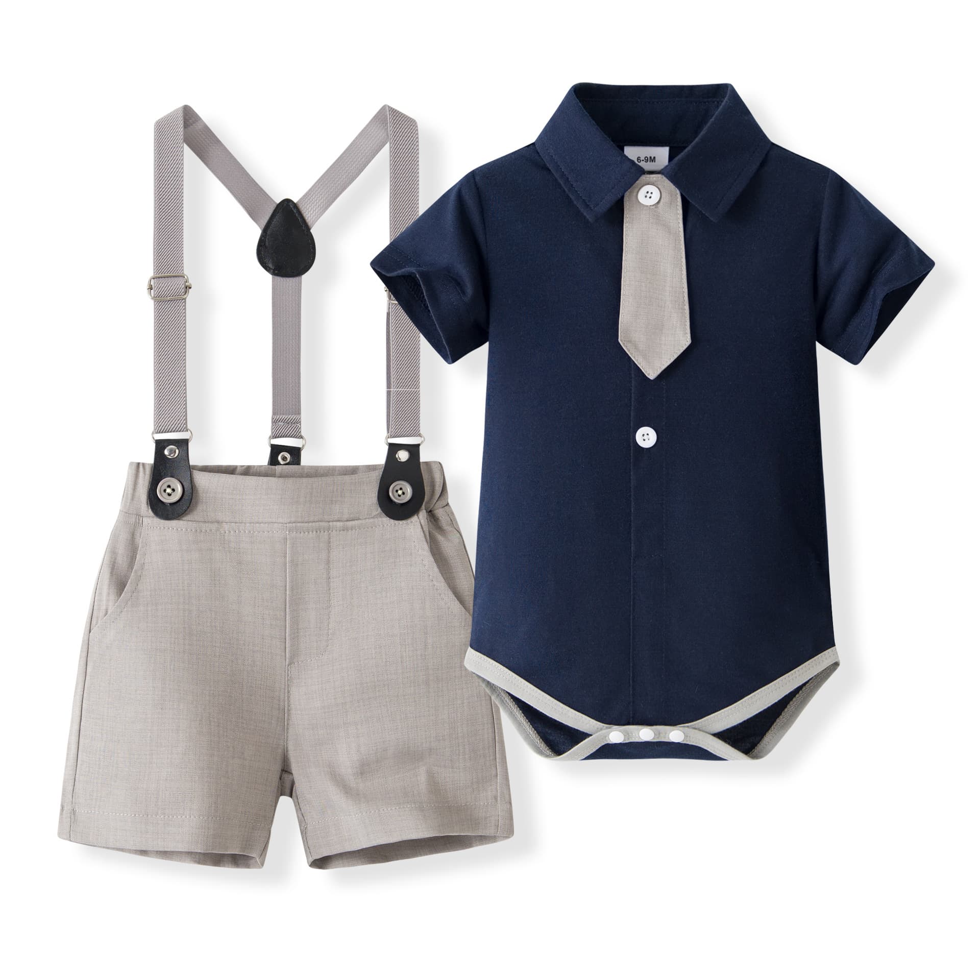 Manufacturer Wholesale British-style Baby Gentleman Romper Set, New Summer Product, Boys' Birthday Party Formal Wear