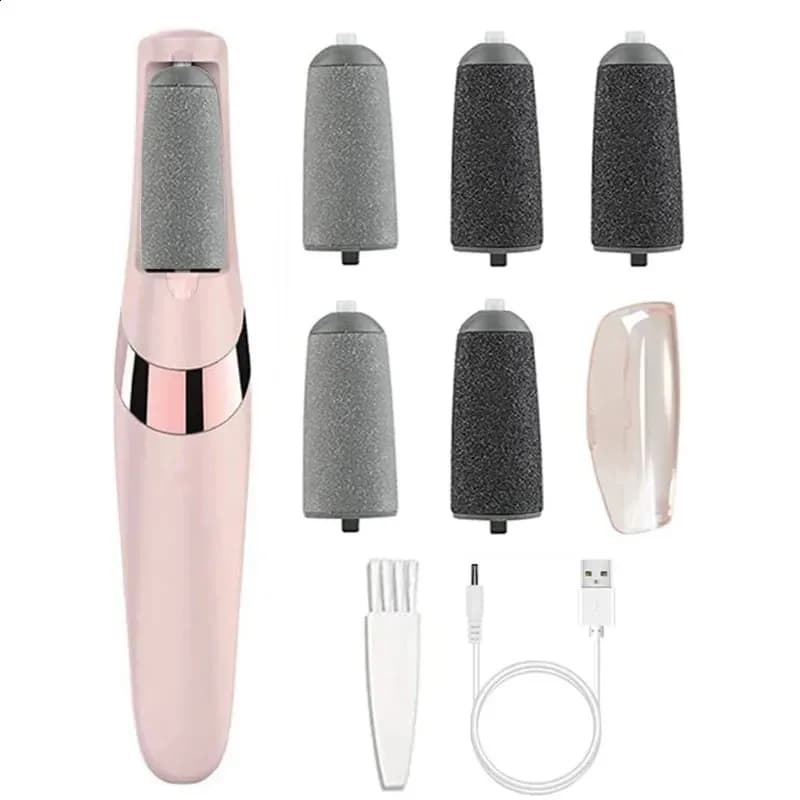 Pink Electric Foot Grinder - Hard Skin Removal, Rechargeable