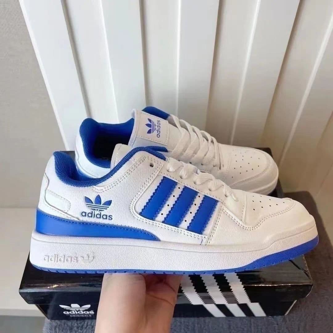 Chaussures de sport décontractées à coupe basse, blanches et bleues, originales et pures, pour couple, respirantes, polyvalentes et tendance