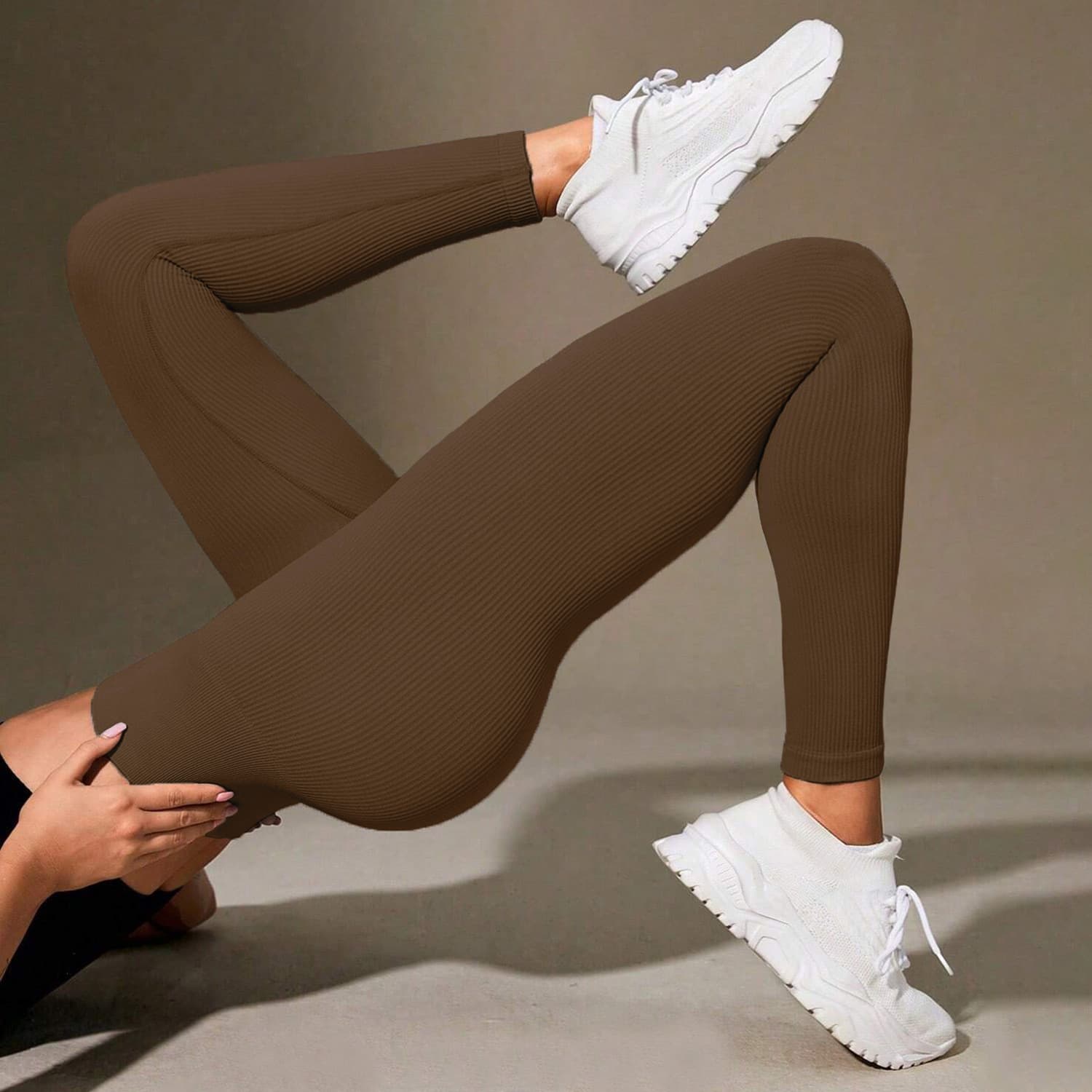 High Waist Seamless Fitness Pants Women's Yoga Clothes Leggings Autumn Winter Threaded Sports Tights