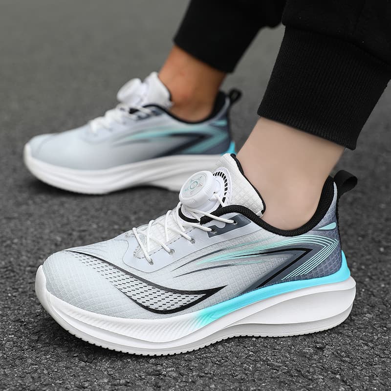 Children's Shoes Spring And Autumn Mesh Breathable Sports Shoes Rotating Buckle Running Shoes