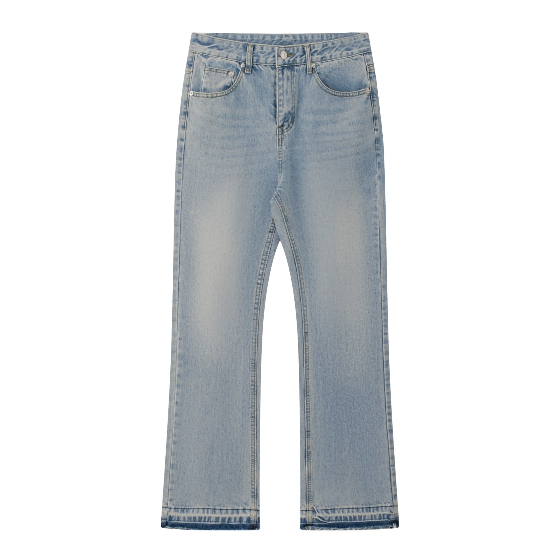 Men's Clothing Cleanfit Blue Tassel 507 Jeans Vintage Washed Distressed Trousers