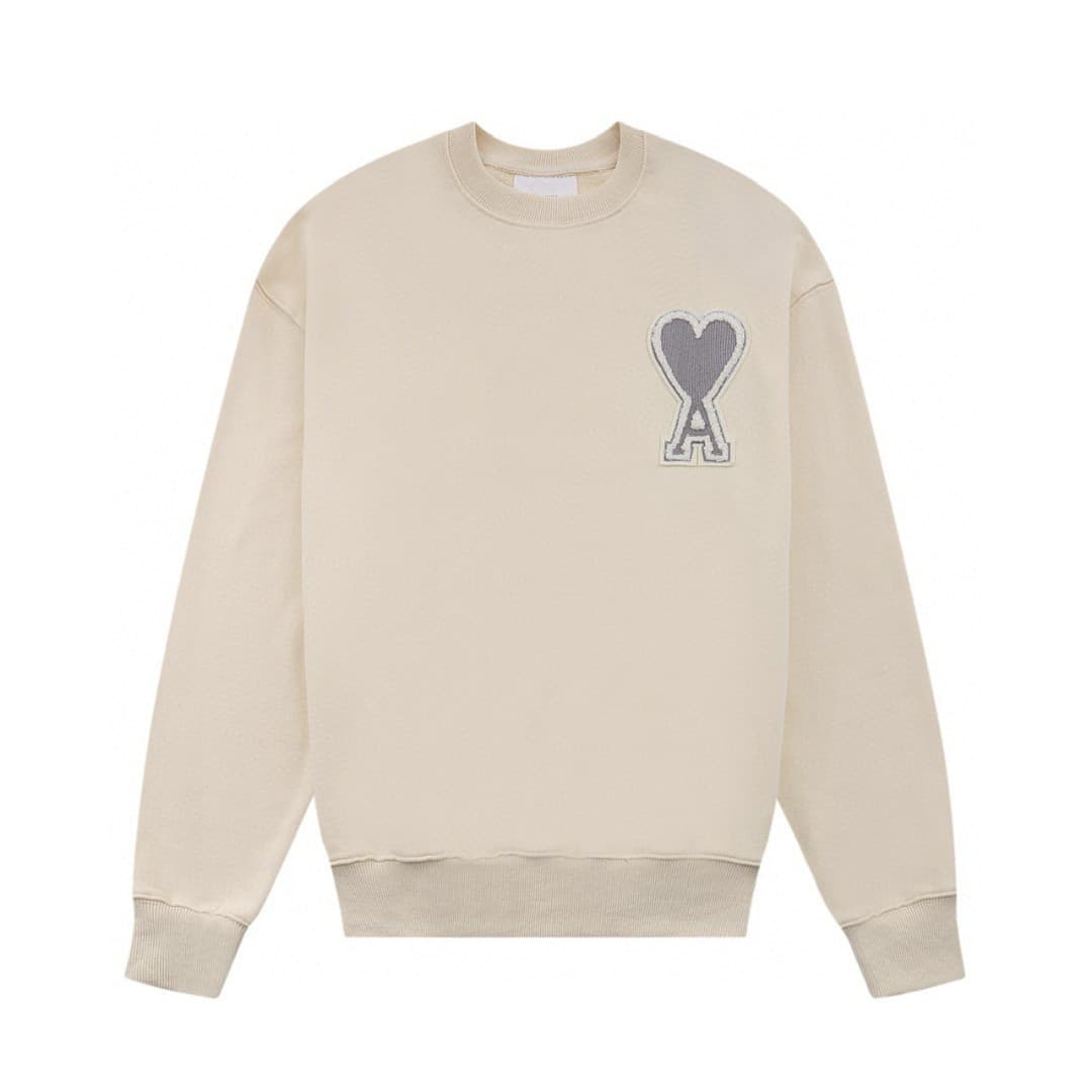 Serviette de tête brodée tendance grand cœur unisexe décontracté ample 320 coton sweat à capuche