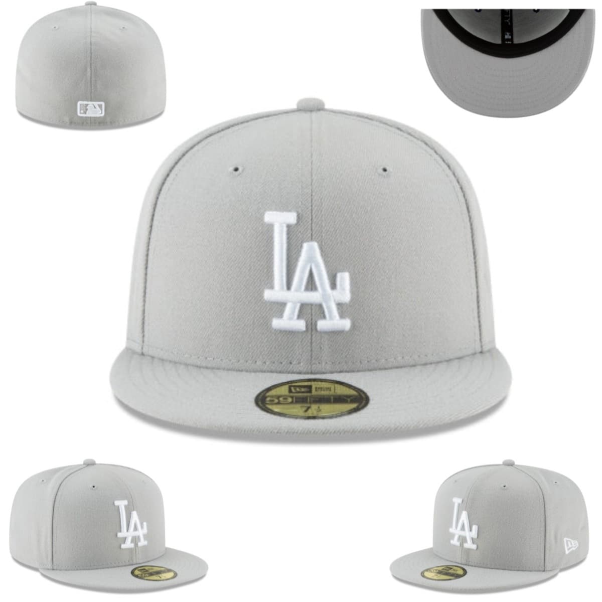 Casquette de baseball brodée, protection solaire intégrale, taille L (5A), de qualité supérieure Los Angeles Dodgers, pour l'exportation.