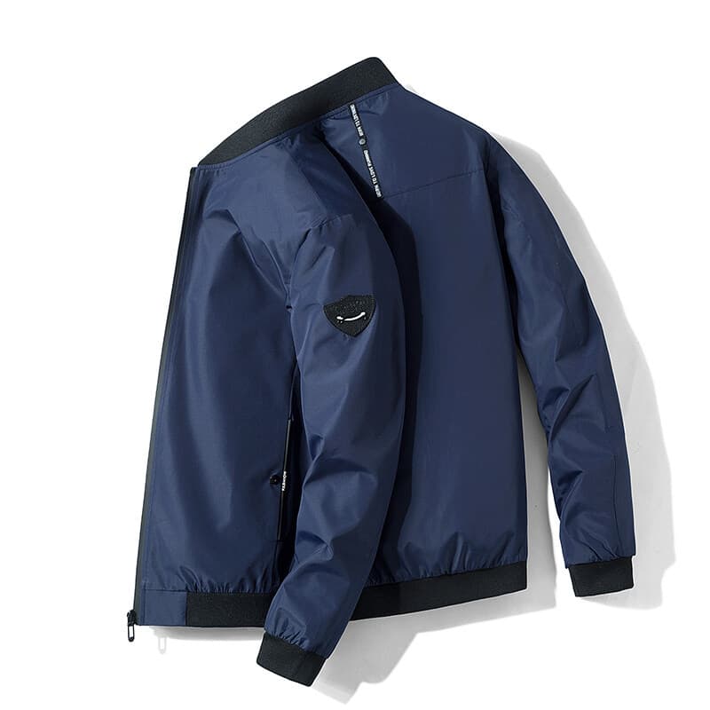 Men's Clothing Spring and Autumn Men's Casual Jackets Youth Fashion All match Handsome Stand Collar Tops Coats Cross border Men's Clothing Station