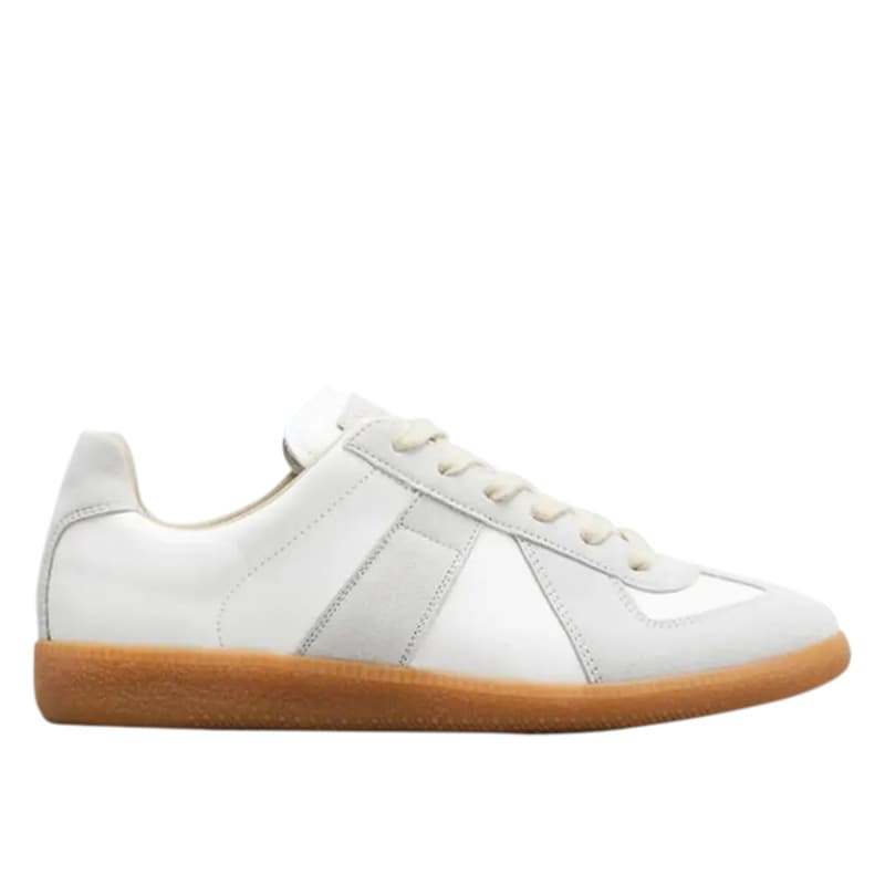 Baskets décontractées en cuir véritable pour femmes Dexun, chaussures d'entraînement polyvalentes pour hommes inspirées de Forrest Gump.