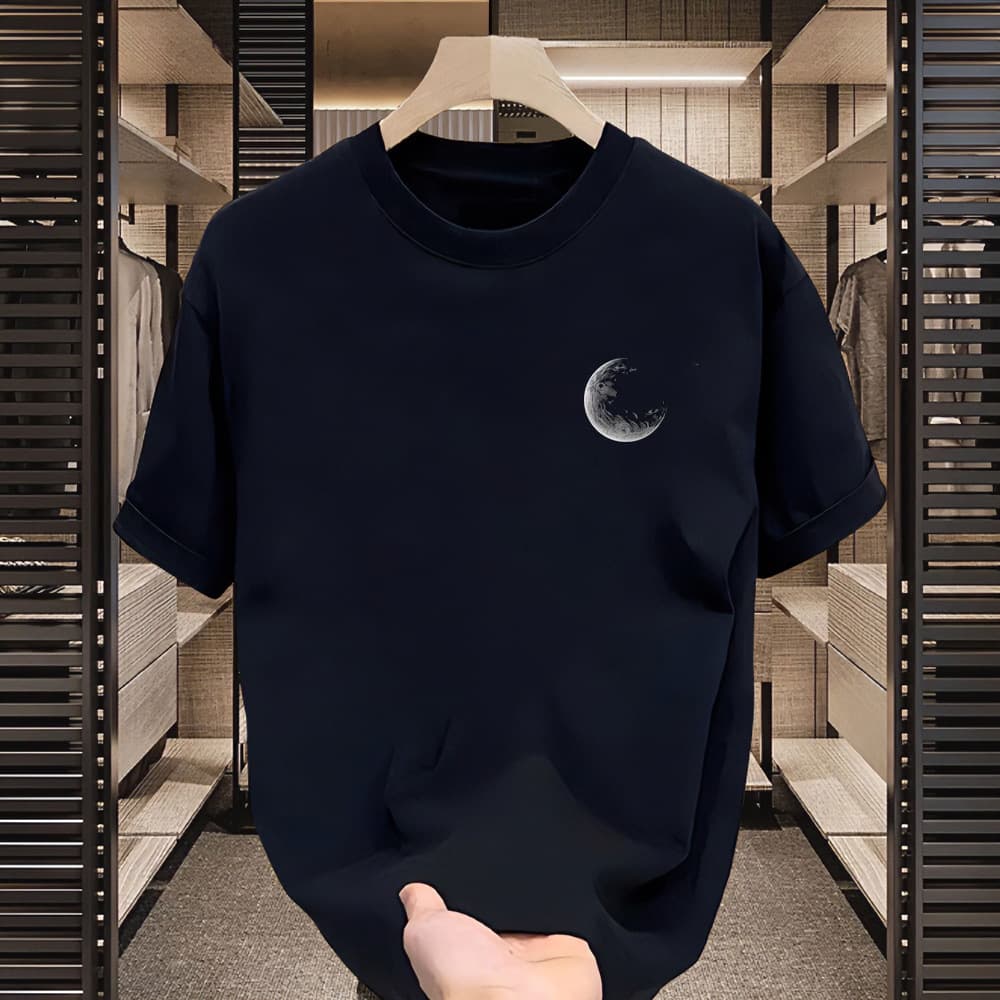 Men's Clothing High-end style Heavy-weight Pure Cotton Short-sleeved T-shirt Men's Popular Brand Street Loose Top Clothes T-shirt Men's Summer