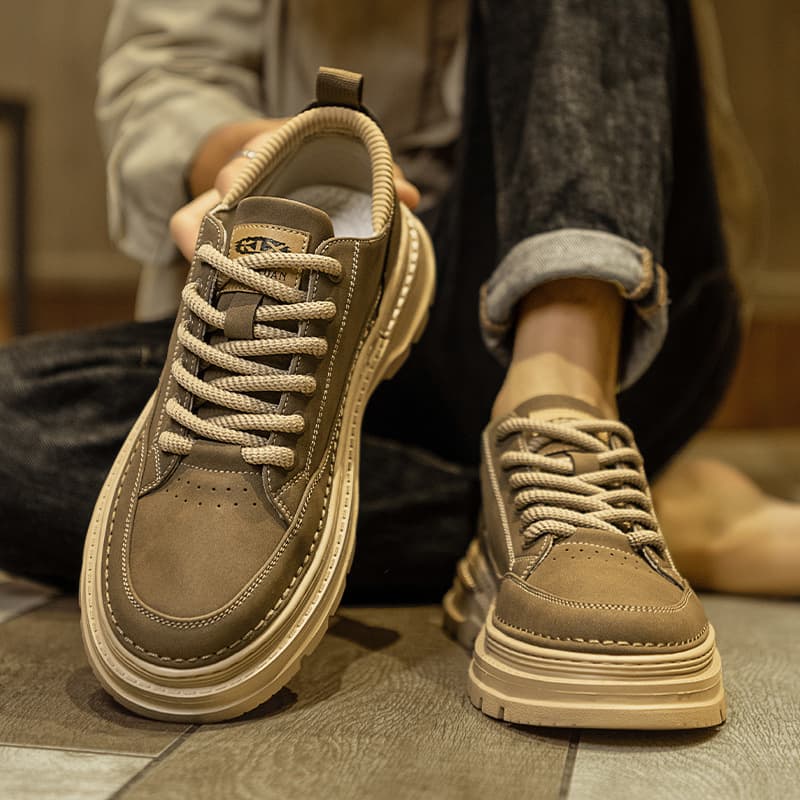 Men's shoes new autumn all match casual work shoes men's Martin boots men's low top retro leather shoes sports shoes