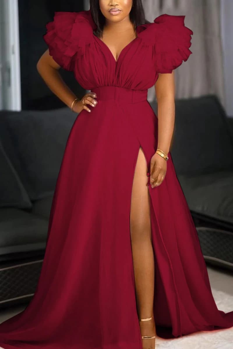 Women's clothing and Summer New and Foreign Trade Loose Large Swing Mesh Dress Commuting European and American Large Size Women's Dress