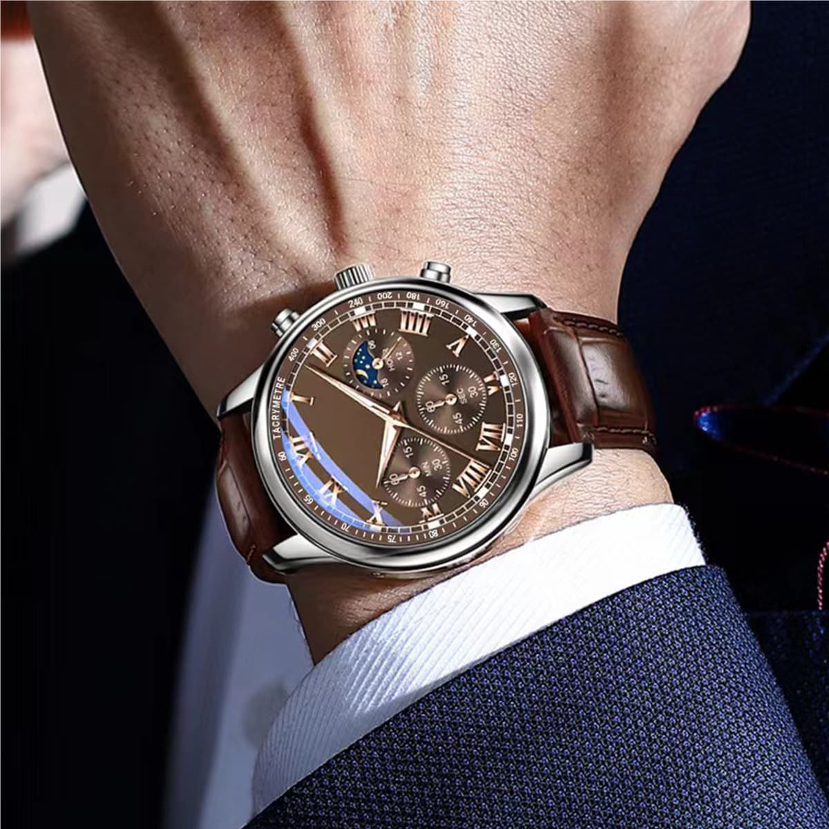 Men's Watches Electronic Watch Men's Watch Trendy Fashion Student Waterproof Luminous Sports Multifunctional Mechanical Men's Watch