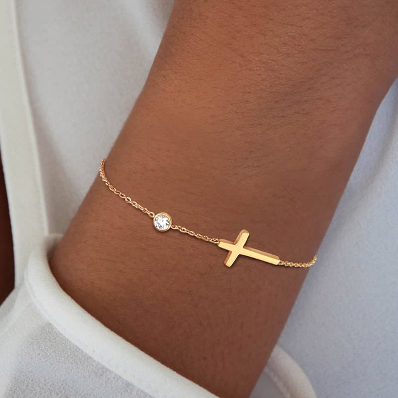 Small And Niche Cross Crystal Anklet Women's Alloy Summer 2023 New Design Trend