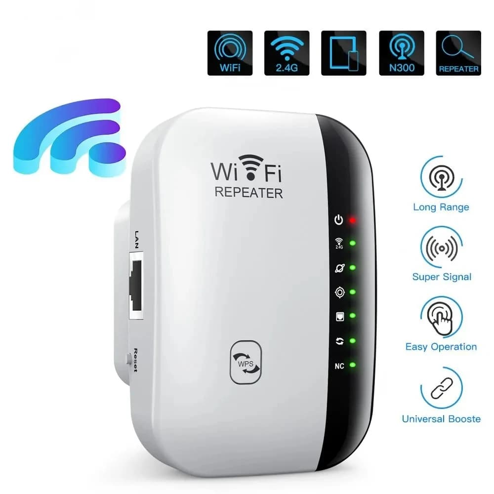 1PC 300Mbps Wireless WIFI Repeater 2.4G Router Wifi Range Extender Wi-Fi Signal Amplifier 802.11N Network Card Adapter for PC