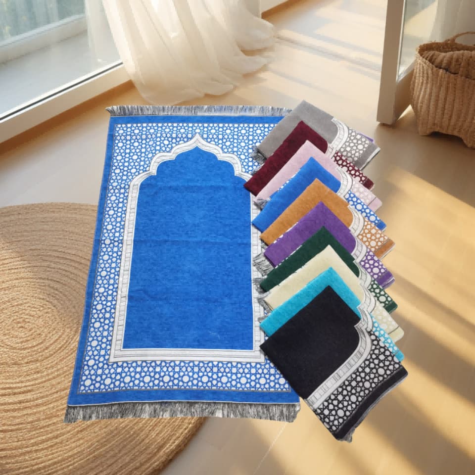 Home Furniture Muslim Portable Prayer Rug Rosary Gift Tube Set Gift Travel Mechanism Blanket