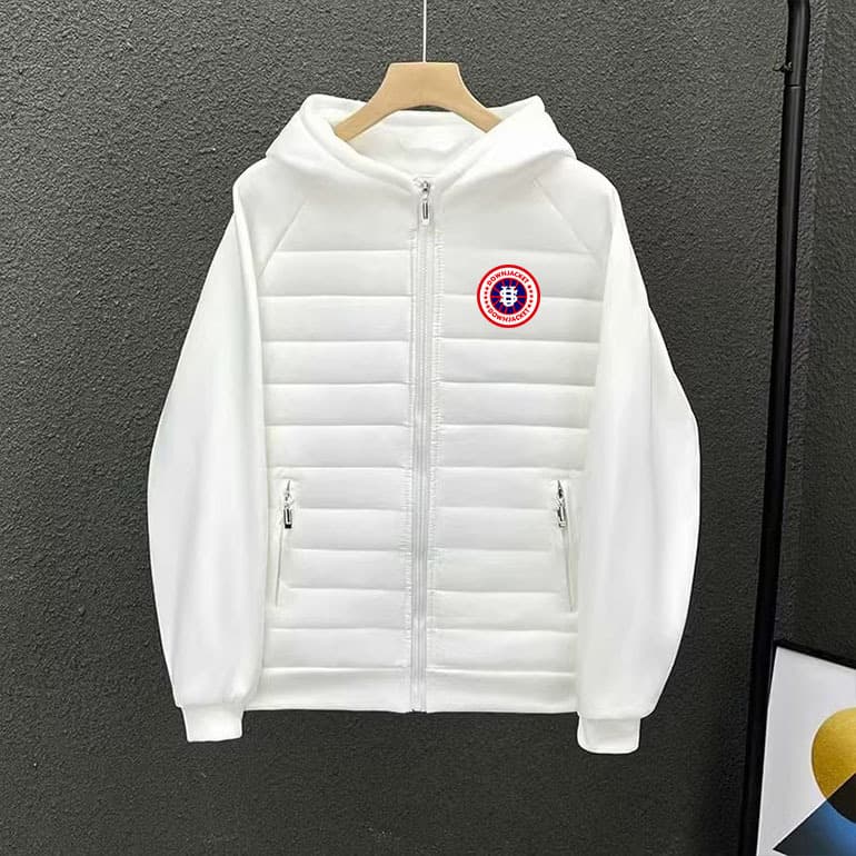 Men's Clothing Winter Men's Patchwork Lightweight Loose Versatile Casual US Map Hooded Cotton Coat