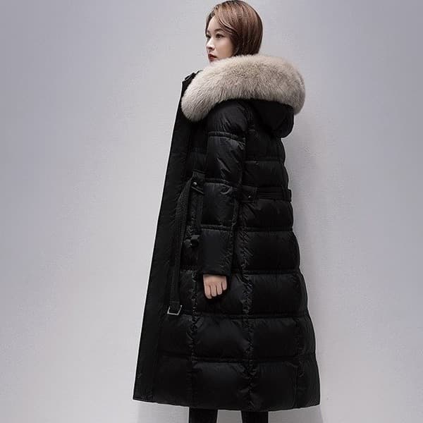 Women's Clothing fur collar Warm jacket jacket for women high end women's mid length 2023 new style fashionable loose thickened versatile coat
