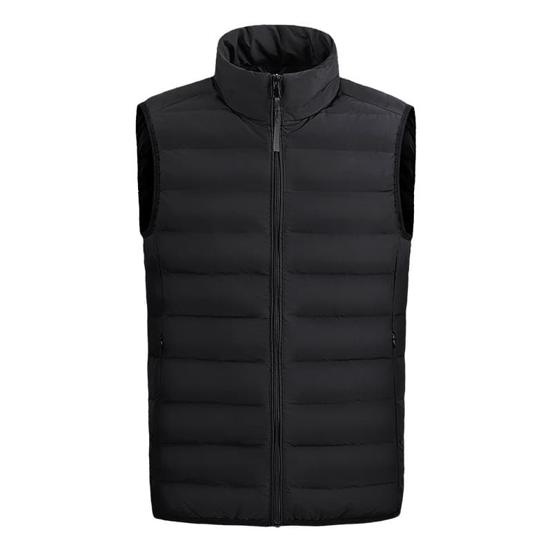Men's Clothing Lightweight Silk cotton jacket vest warm vest men autumn and winter stand collar large size loose short back waistcoat men's jacket