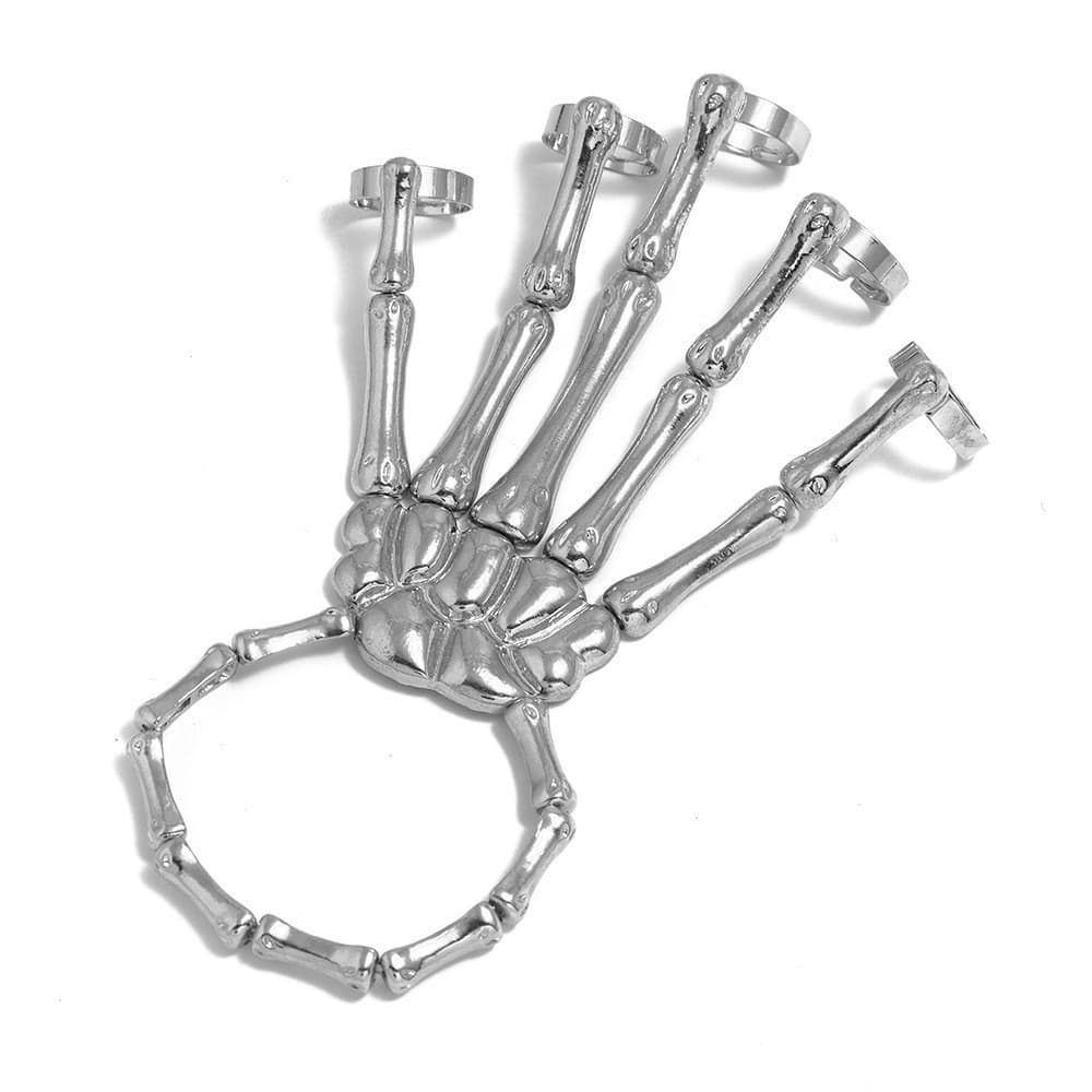 Gothic Adjustable Skull Ring - Vintage Hip Hop Streetwear Fashion Jewelry For Men & Women