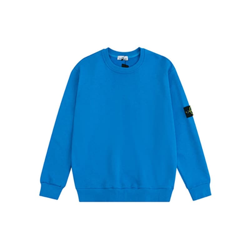 Sweat-shirt pour homme, coupe ample, décontracté, épais, couleur unie, col rond