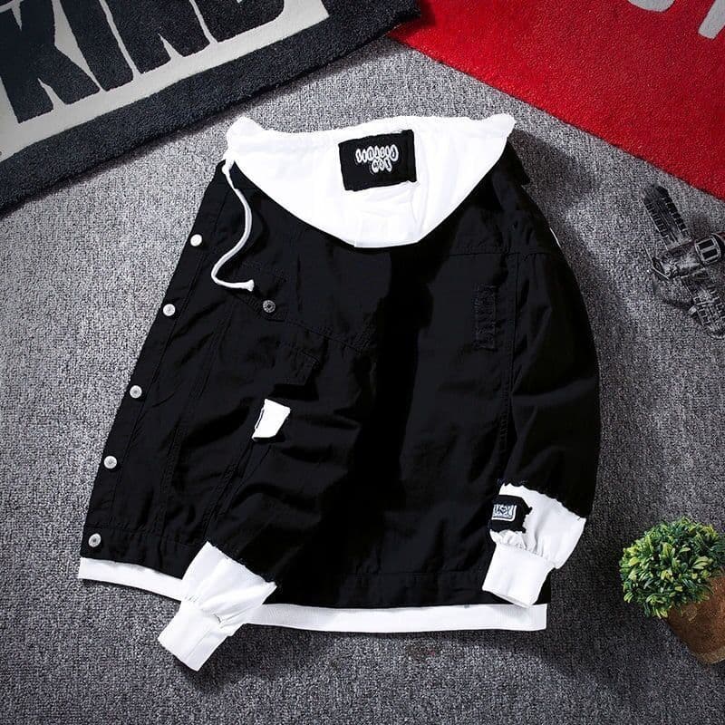 Men's Denim Winter New Loose Korean Style Trendy Handsome Jacket Student Tops Spring And Autumn