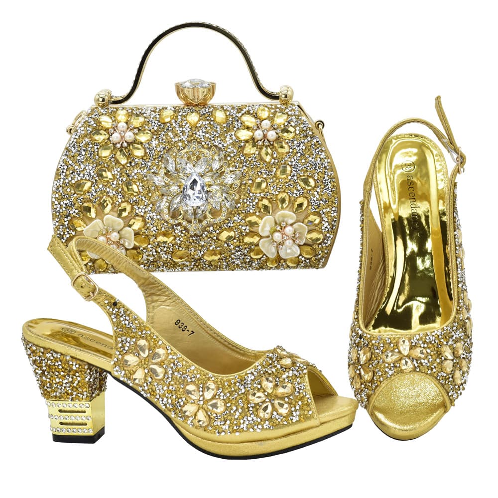 Women's Shoes New High Heeled Sandals With Rhinestones, Shoes And Bags,weddings, Dinners, Parties, Formal Wear