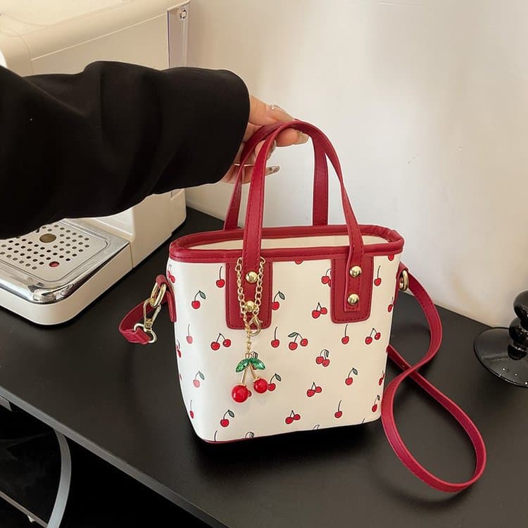 Women's Bags Cherry Handbag Fashion Bag Handbag Large Capacity Cute Commuting Shoulder Tote Bucket
