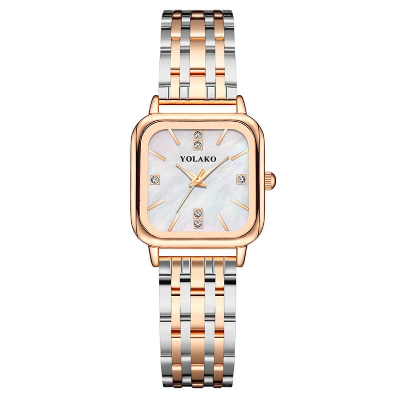Men's Watches diamond studded fashionable new square ladies' watch female watch stainless steel strap quartz watch