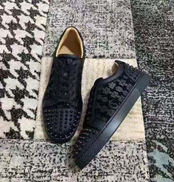Nouvelles baskets en cuir de Guangzhou, lettres CL, semelle rouge, noires, printemps-automne, nouvelles chaussures tendance décontractées personnal