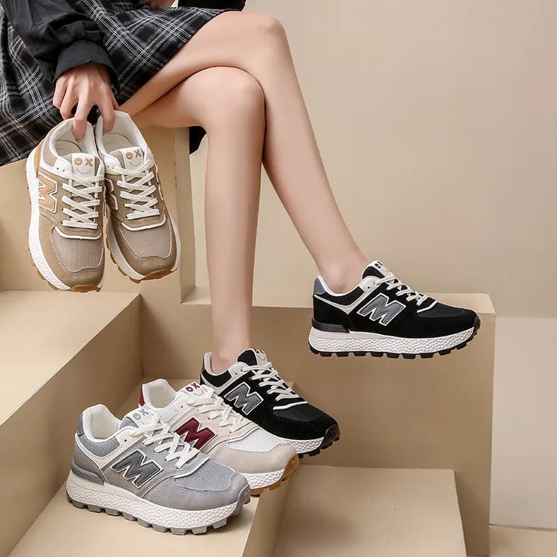 free Shipping Women Men Running Sneakers Sports Black Grey Brown Casual Shoes Breathable Runners Trainers Mens 574