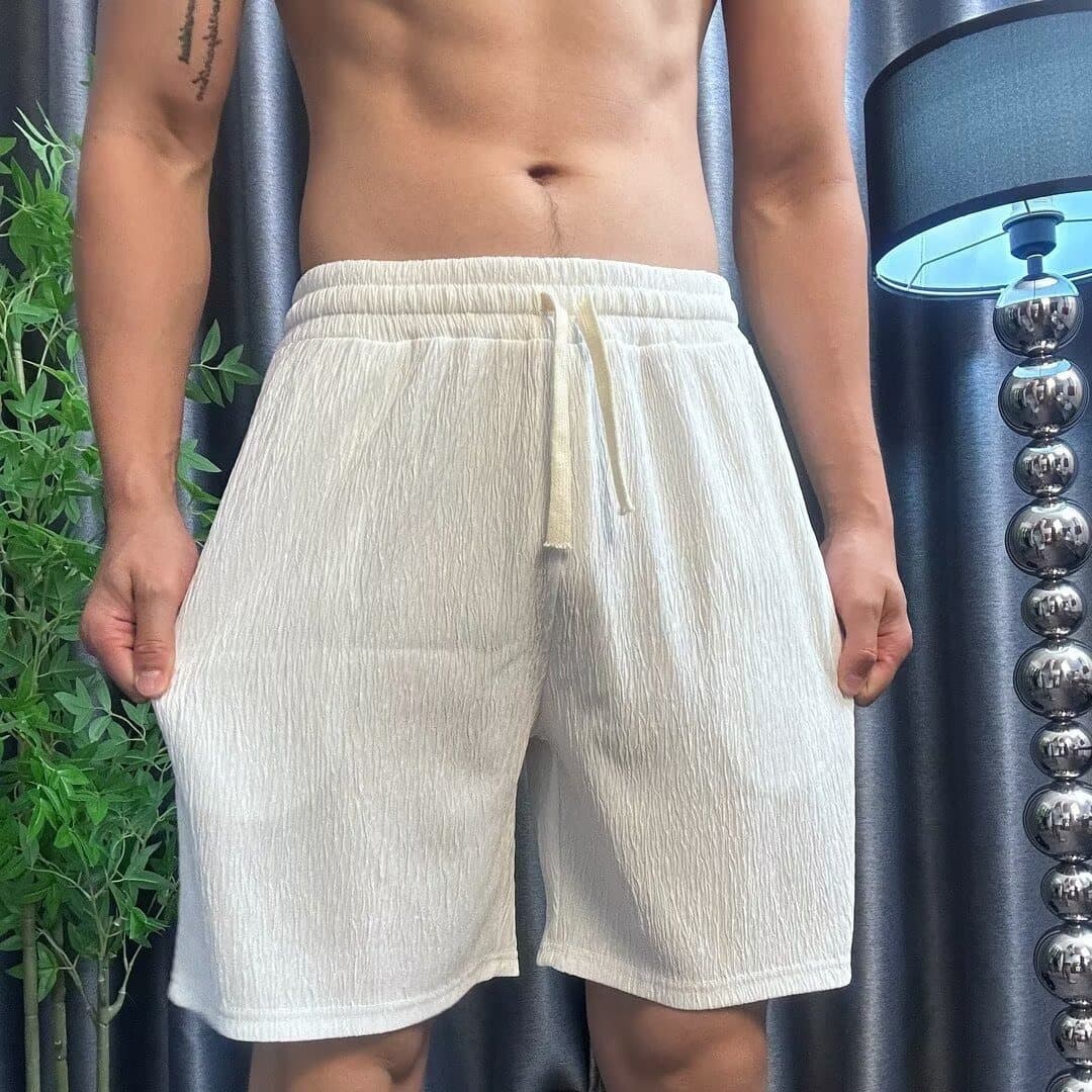 Short décontracté haut de gamme pour homme, taille élastique, ample