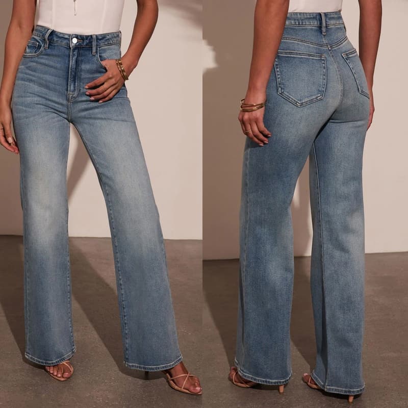 Nordlicht Loose Women's New Hot-Selling Cross-Border European And American Stretch Straight-Leg Pants Washed Elegant Jeans