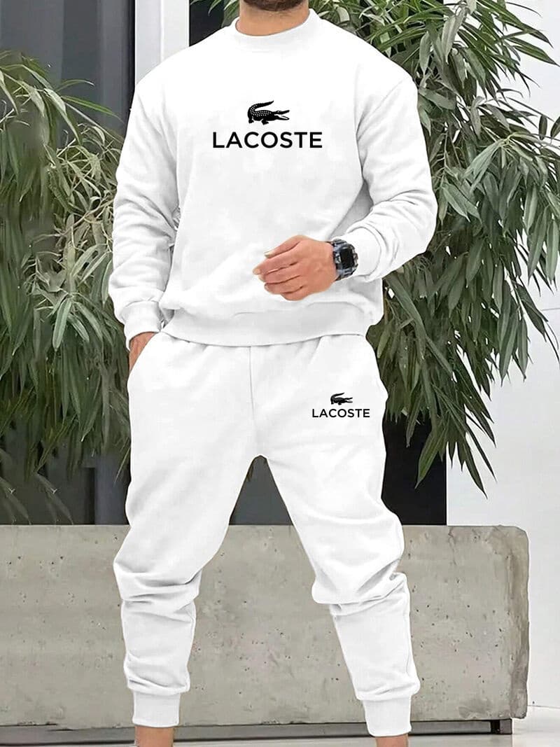 Ensemble deux pièces unisexe : pull à capuche ample en polaire + pantalon, idéal pour le jogging.