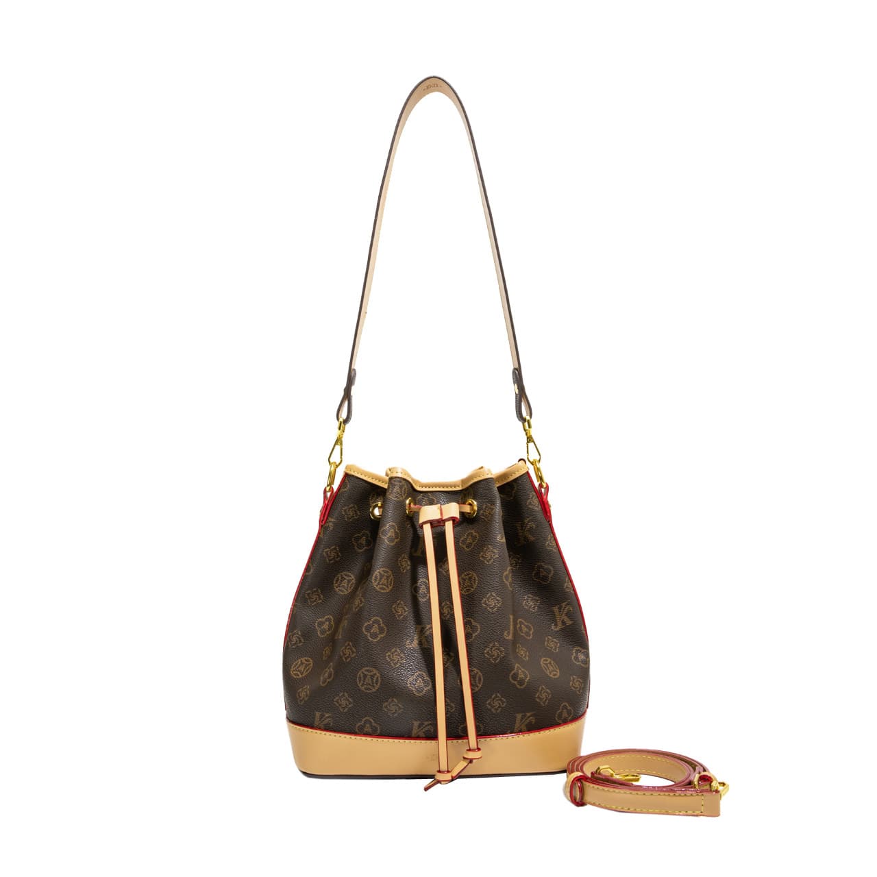 Monica Chic European Style Casual Minimalist Handbag Monogram Shoulder Crossbody Bucket Bag For Women Retro