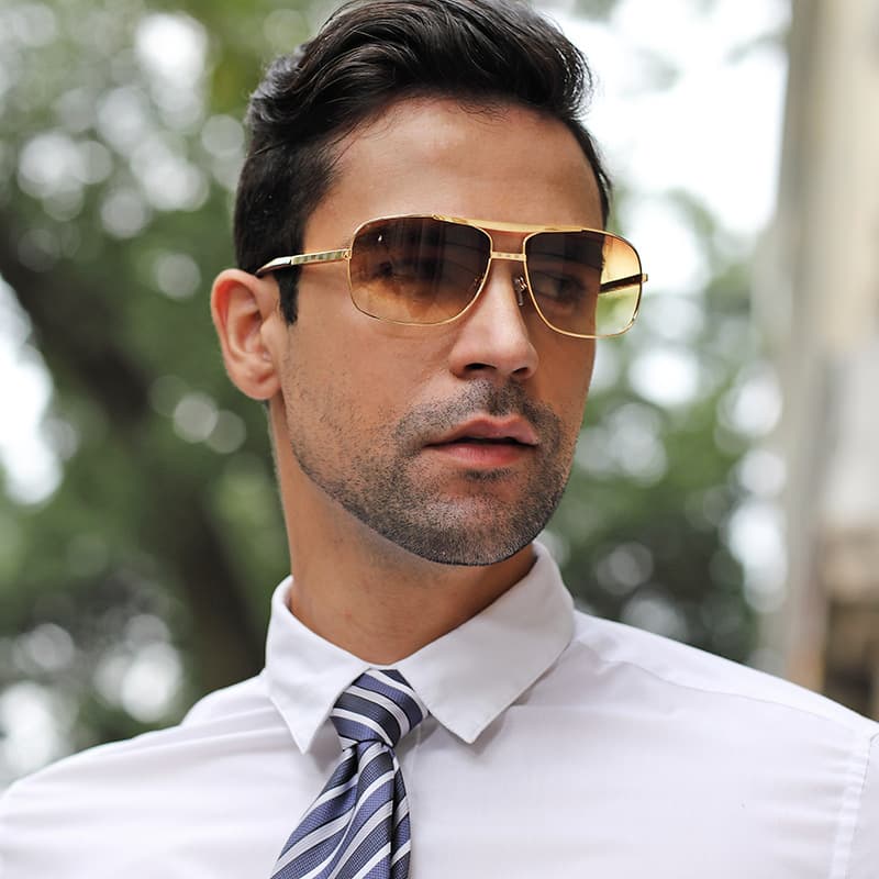 2022 New Sunglasses for Men 0256ATTITUDE Retro Square Frame Slingshot Sunglasses Men's Trendy Wholesale Shades