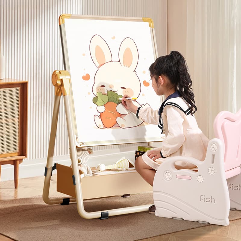 Children's Drawing Board, Baby Magnetic Double-sided Teaching, Home Small Blackboard Stand, Colored Graffiti, Erasable