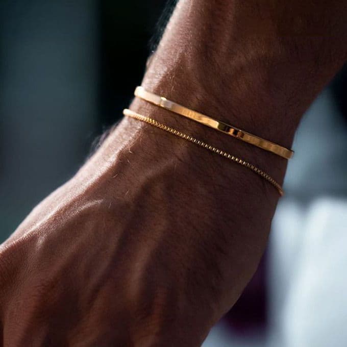 New High Value Gold Bracelet For Boys Trendy High End Personality Niche Men's Bracelet Jewelry For Boyfriend