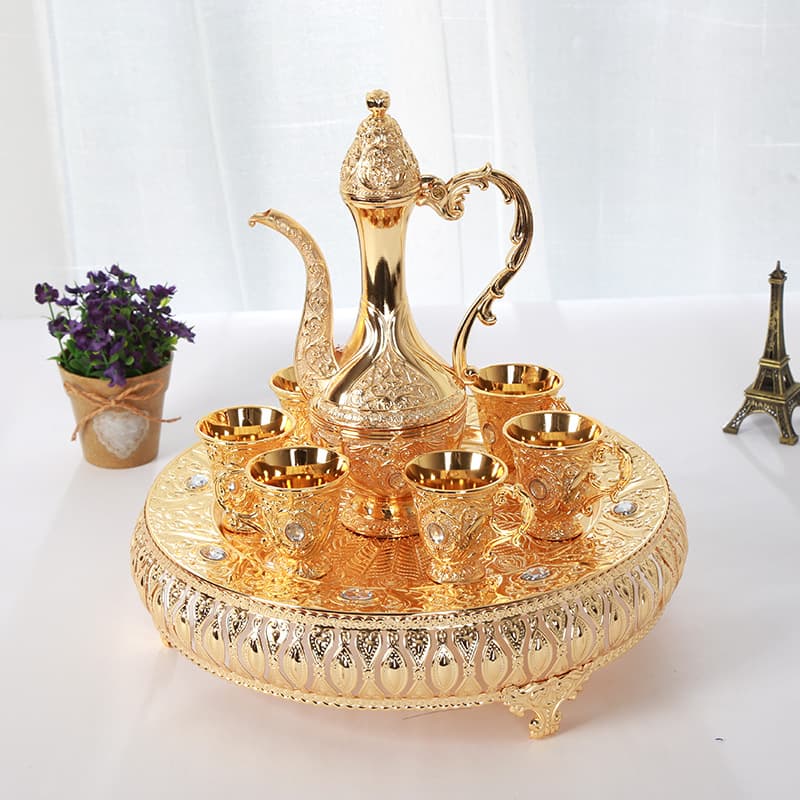 Home Furniture New small patterned wine pot wine dispenser home drinking utensils high plate with diamond party special wine dispenser