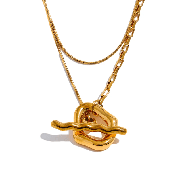 Yhpup Gold Stainless Steel Necklace By Girl's Beauty Lab