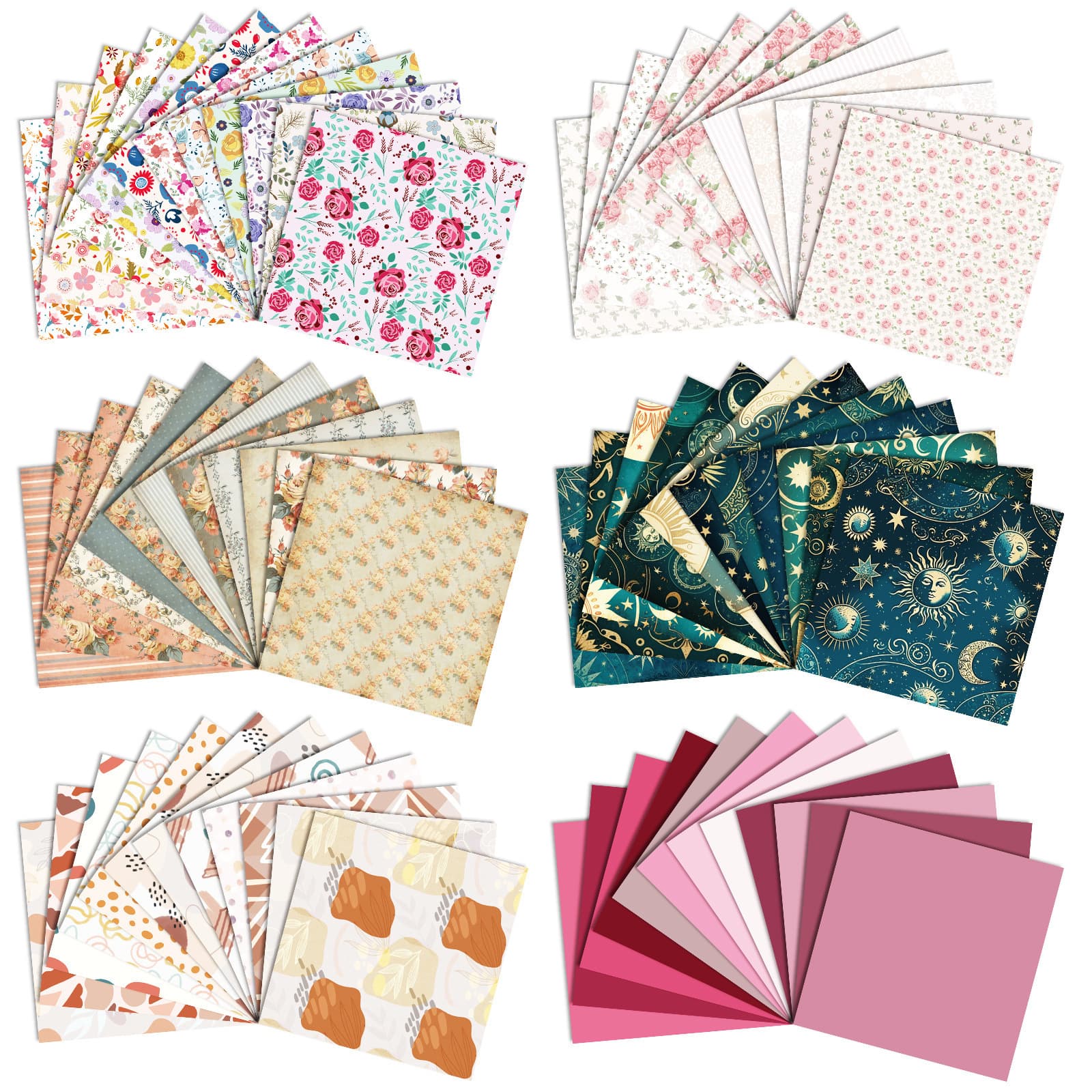 Stationery Sticker 12 Sheets/pack Purple Solid Color Background Paper Simple Solid Color Brick Powder Morandi Valentine's Day Notebook Material Paper