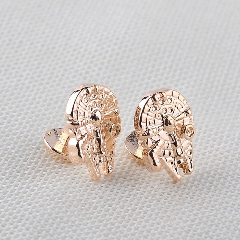 new paint retro cufflinks fashion spaceship couple shirt cufflinks